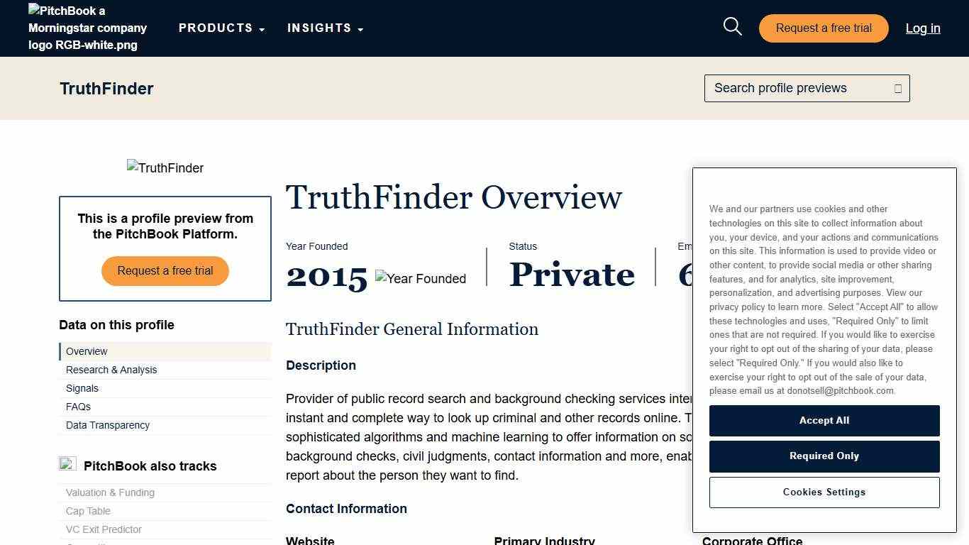 TruthFinder 2026 Company Profile: Valuation, Funding & Investors PitchBook